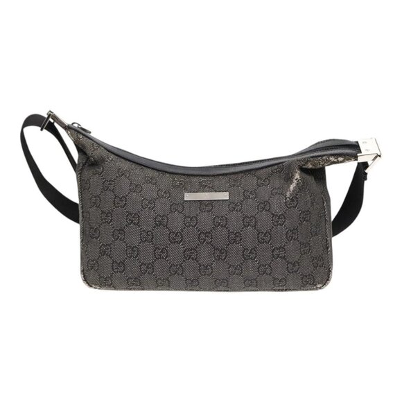 GUCCI GG Canvas Shoulder Bag Gray Silver 35098 Auth - Picture 6 of 16